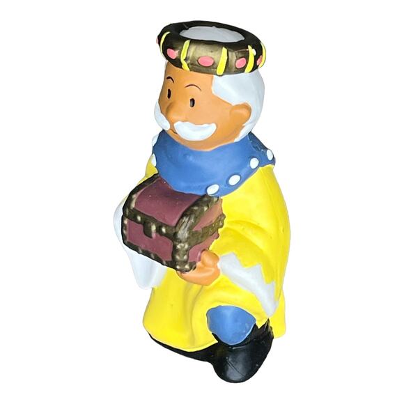 House of Lloyd MELCHIOR KING Gold Gifts FIGURINE Childs 1st Nativity Set PVC Toy - Picture 2 of 9